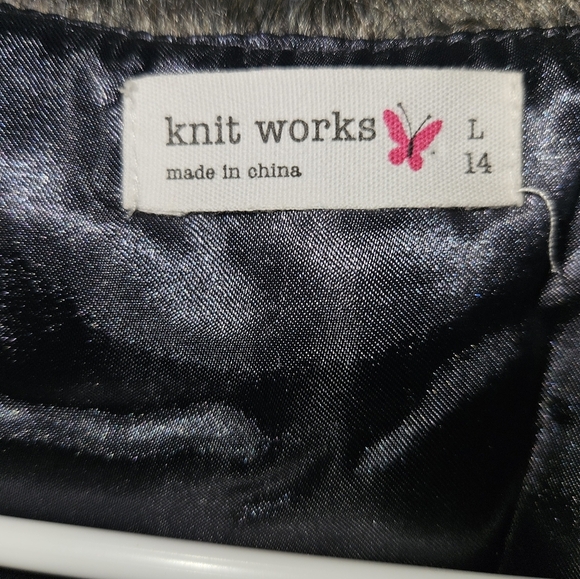 Knit Works Girls Faux Fur Vest Size L (14) - Picture 3 of 8